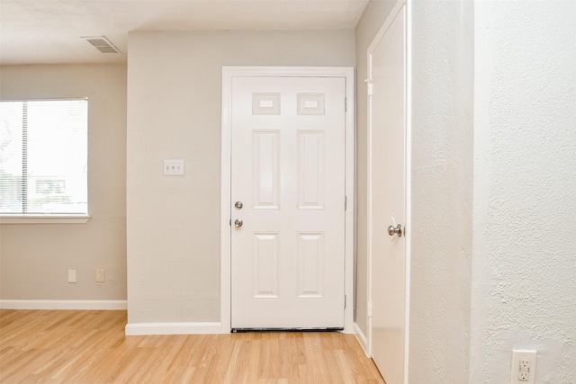 interior space with light wood-type flooring