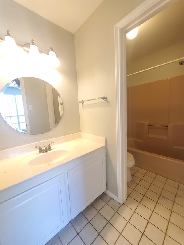 2030 Plantation Dr Unit B-2, Conroe, TX 77301 - full bath featuring tile patterned floors, vanity, toilet, and shower / bathtub combination