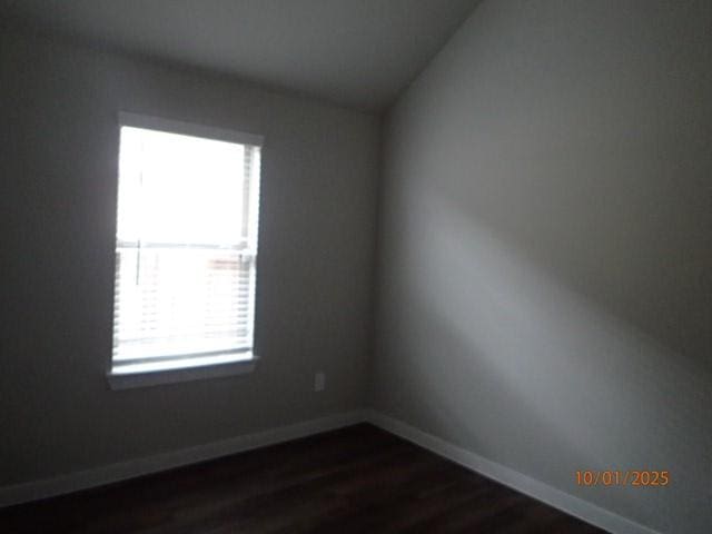 unfurnished room featuring dark wood-type flooring and a wealth of natural light