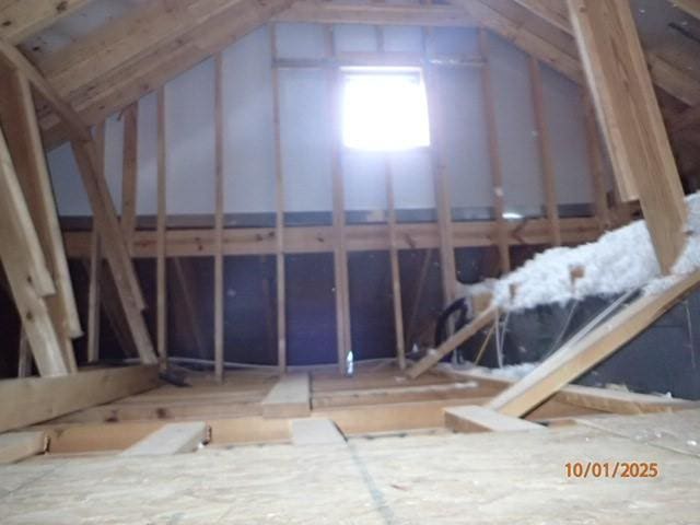 view of attic