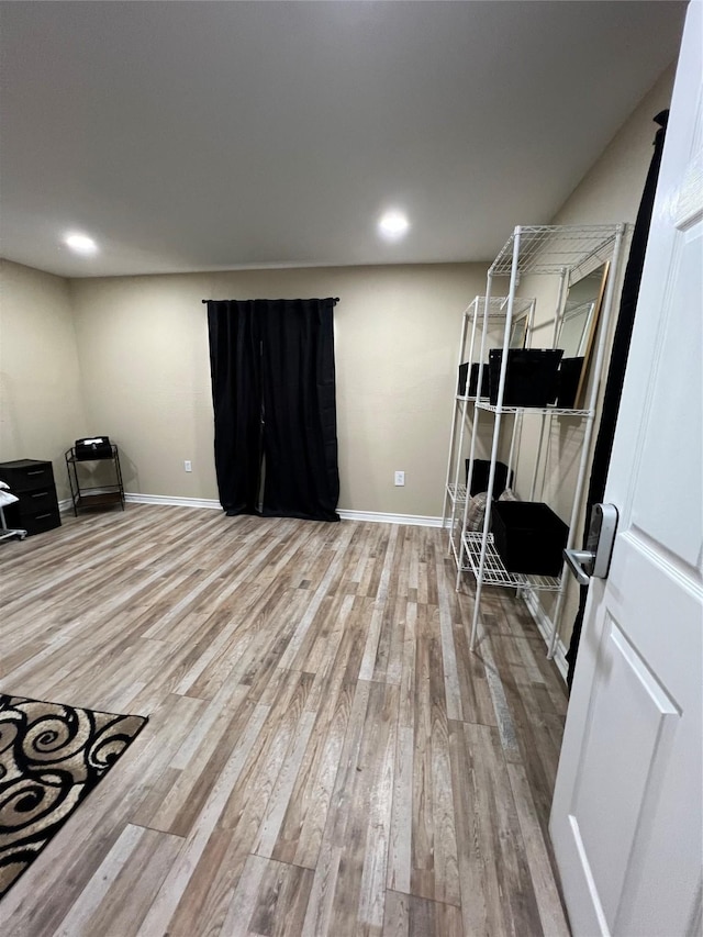 interior space with light wood-type flooring