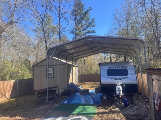 view of car parking featuring a carport