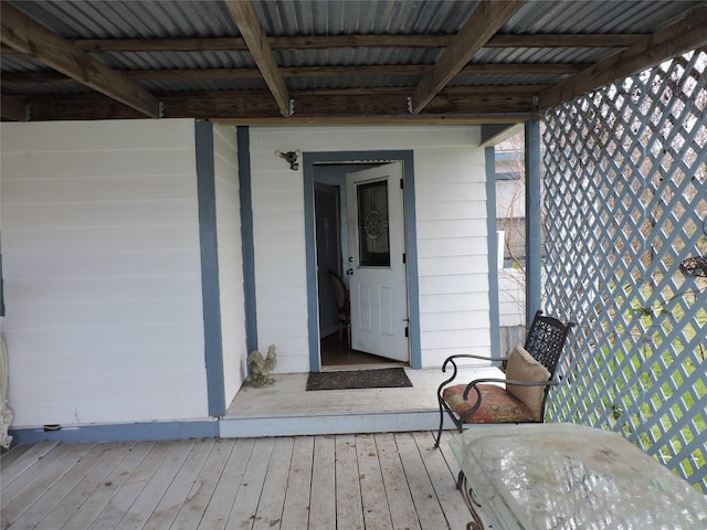 view of wooden terrace