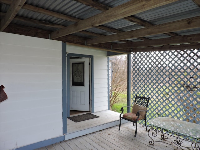 view of wooden terrace