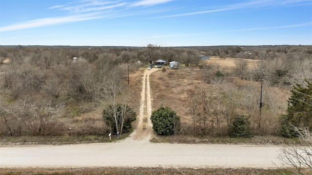 aerial view featuring a rural view