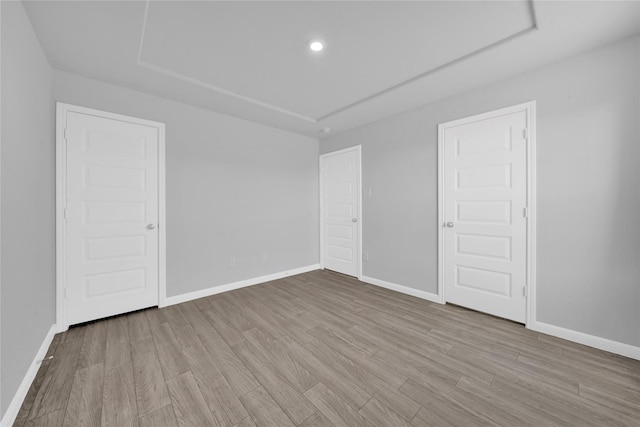 empty room featuring light hardwood / wood-style floors