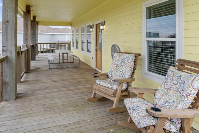 view of wooden deck