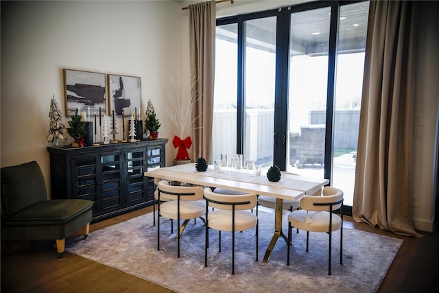 dining room featuring dark hardwood / wood-style floors