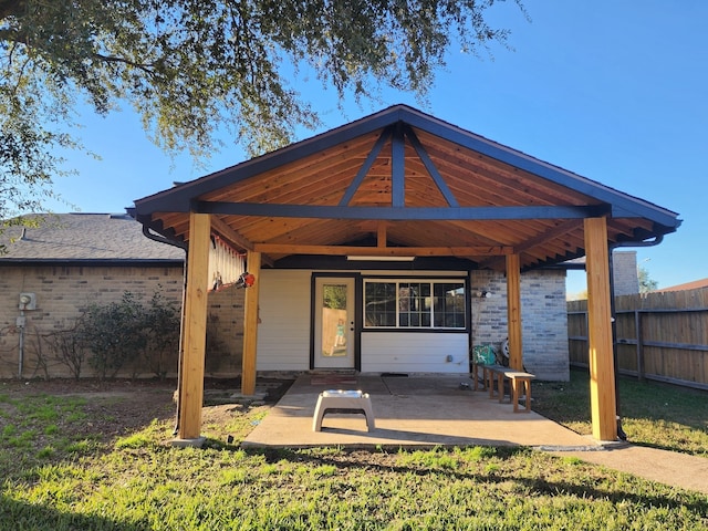 back of house featuring a patio area