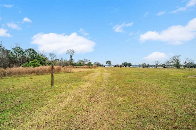 view of yard featuring a rural view