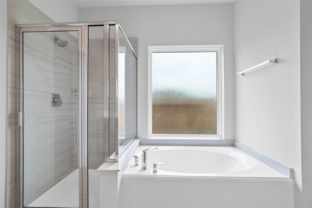 344 Spruce Oak Ln, Waller, TX 77484 - bathroom with a shower stall and a garden tub