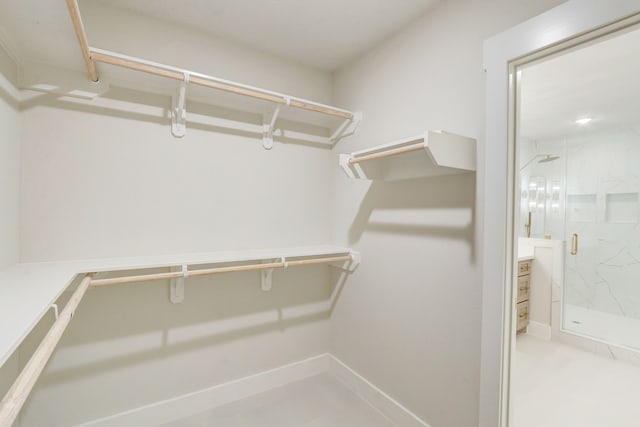 view of walk in closet