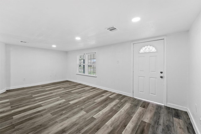 entryway featuring dark hardwood / wood-style floors