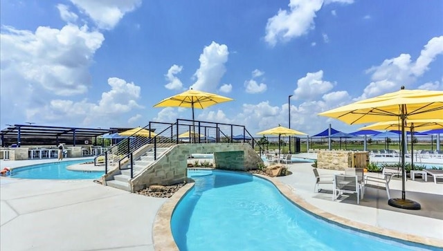 view of pool with a patio