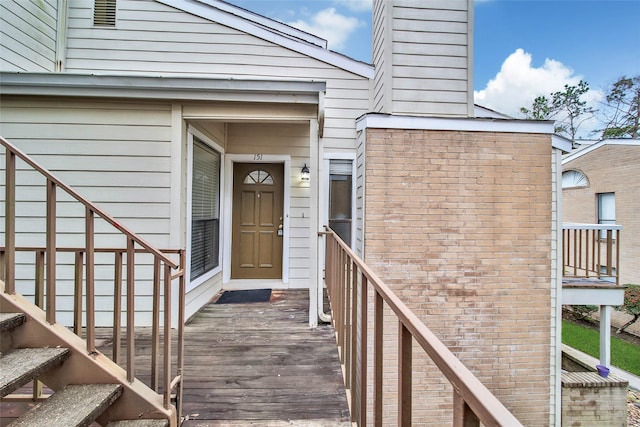 view of doorway to property