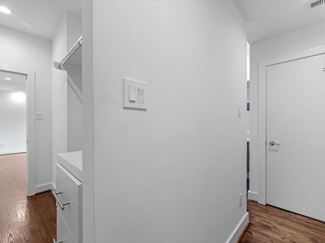 hall featuring hardwood / wood-style flooring