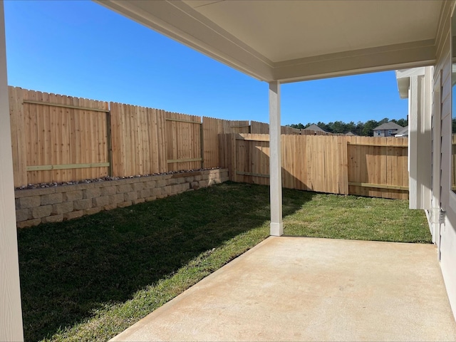 view of yard featuring a patio area