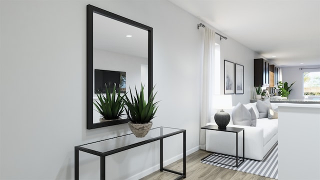 interior space featuring light hardwood / wood-style flooring