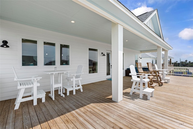 view of wooden terrace