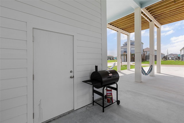 view of patio with grilling area