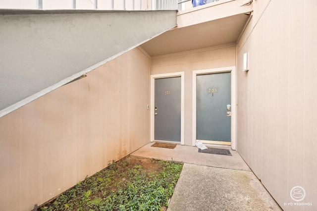 view of doorway to property