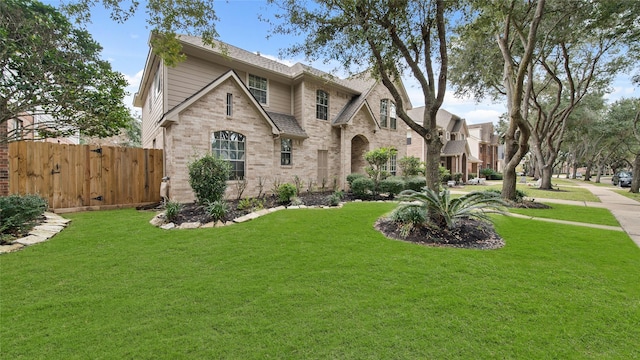 view of front of property with a front yard