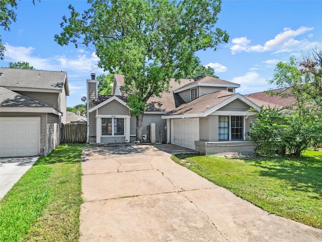 front facade with a front lawn