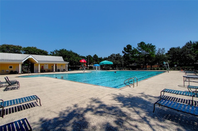 view of pool with a patio area