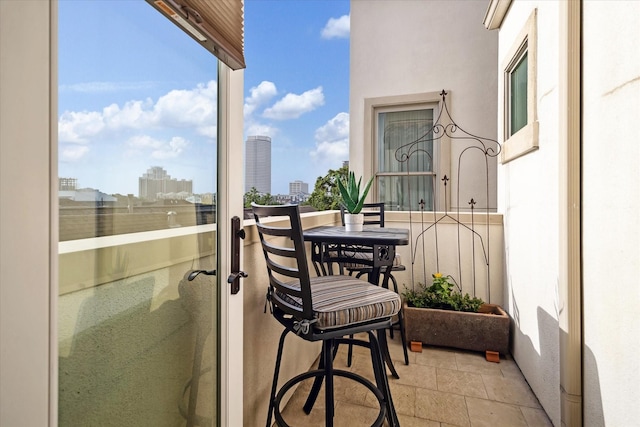 view of balcony