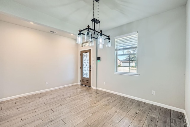 interior space featuring light hardwood / wood-style floors