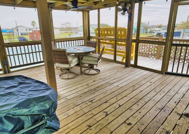 view of sunroom