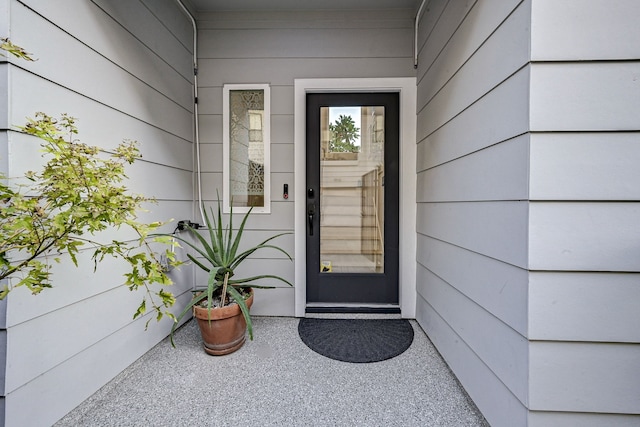 view of doorway to property