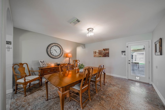 view of dining area