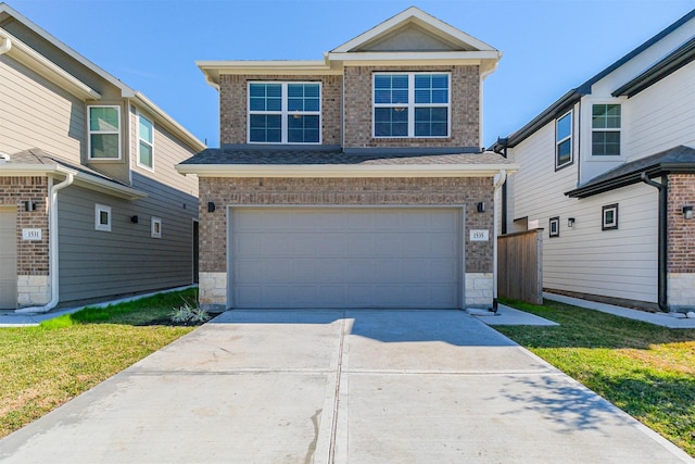 view of front facade with a garage