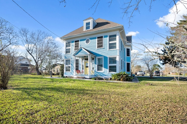 colonial house with a front yard