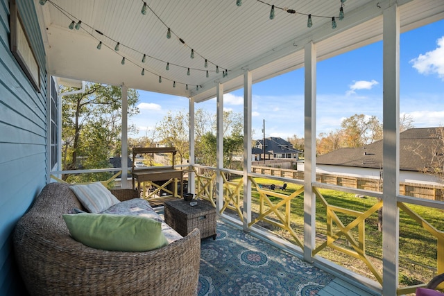 view of sunroom / solarium