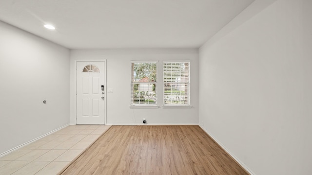 foyer entrance featuring light hardwood / wood-style floors