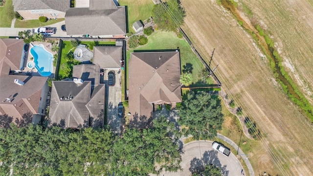 bird's eye view with a residential view