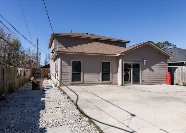 rear view of property with a patio