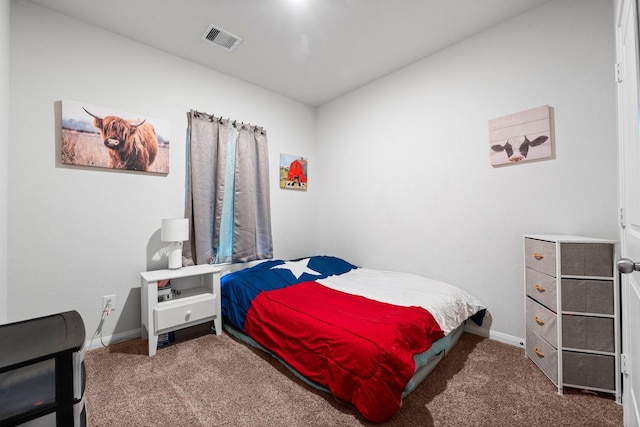 bedroom with carpet