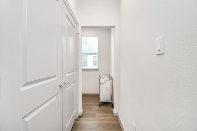 hall featuring light hardwood / wood-style floors