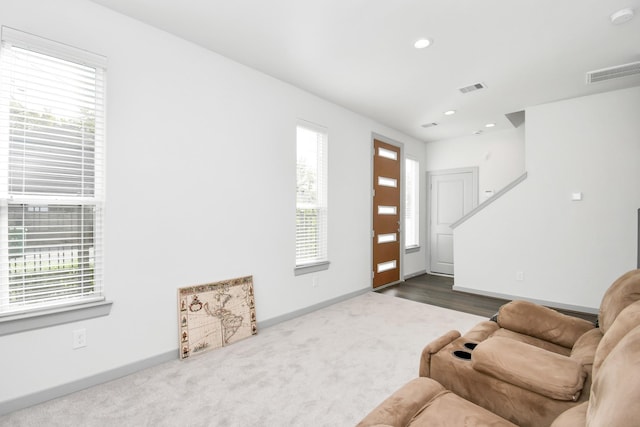 view of carpeted living room