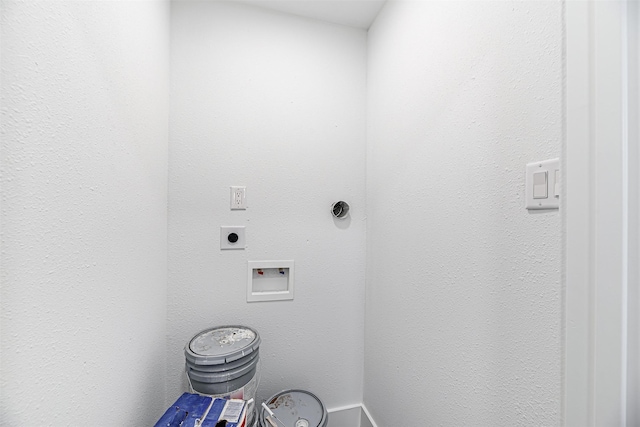 laundry area with hookup for an electric dryer and hookup for a washing machine