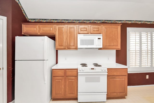 kitchen with white appliances