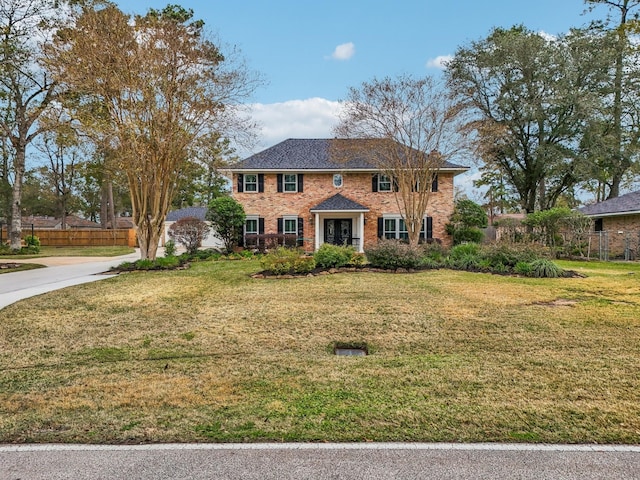 view of front of house with a front yard