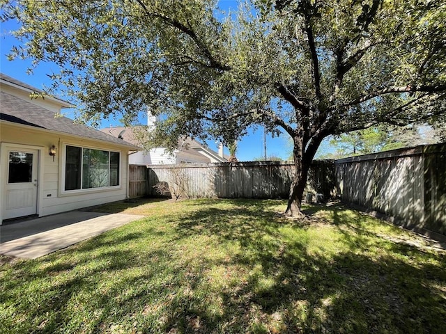 view of yard featuring a patio area