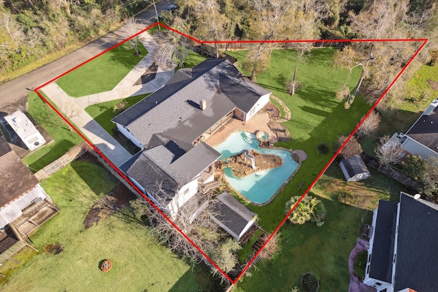 birds eye view of property