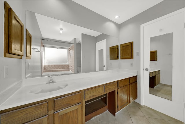 bathroom featuring tile patterned floors and vanity