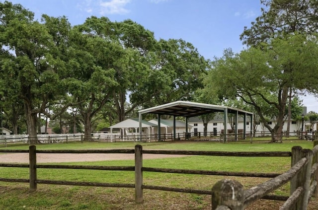 view of property's community with a rural view