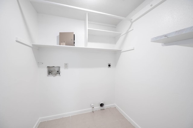 laundry room featuring electric dryer hookup, hookup for a gas dryer, and hookup for a washing machine